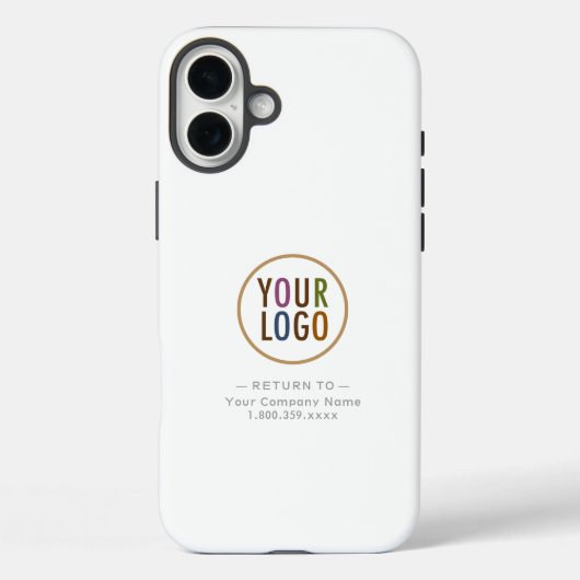 iPhone 16 Plus stevige hoes Mate aangepast bedrijf (Achterkant)