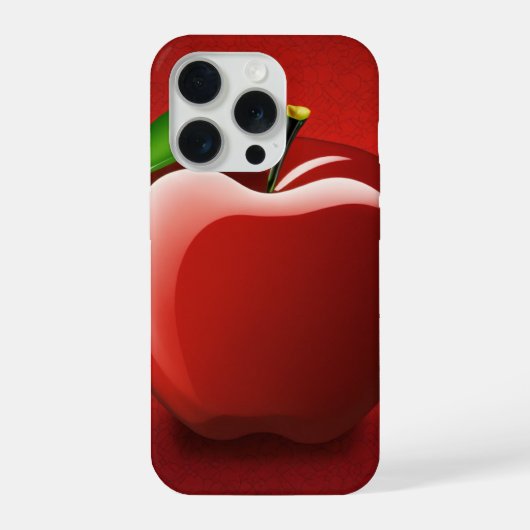 iPhone 16 Pro Case | Red Apple Logo Design | Minim Hoesje (Achterkant)