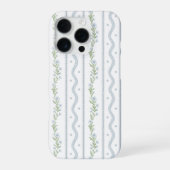 iPhone 16 Pro Hoesje, Preppy Floral Stripe iPhone Hoesje (Achterkant)