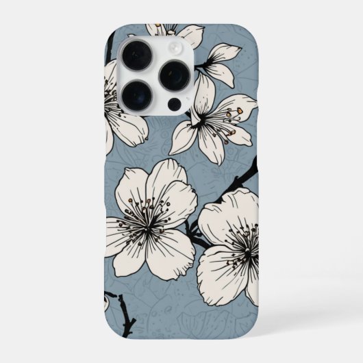 Iphone 16 Pro lichtgewicht hoesje met Kersenbloese (Achterkant)