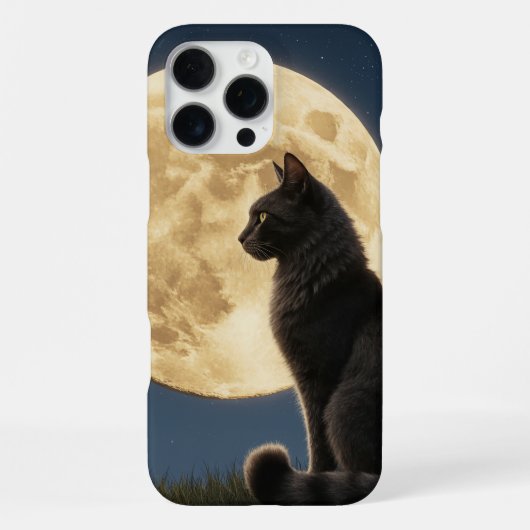iPhone 16 Pro Max kat en maan telefoonhoesje Hoesje (Achterkant)