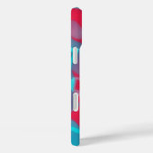 IPhone 16 Roze en Aqua Blue Abstract Art Hoesje (Achterkant / Rechts)