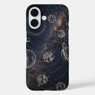 iPhone 16 Space Case – Planeten en Galaxy Kunst