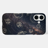 iPhone 16 Space Case – Planeten en Galaxy Kunst (Achterkant (horizontaal))