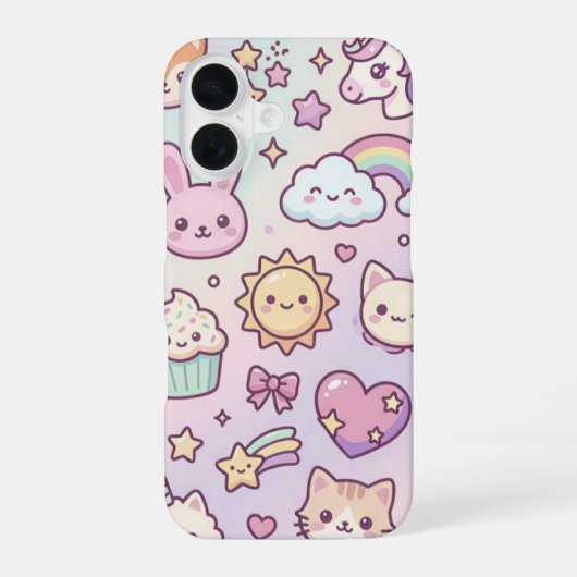 iPhone 16 Stijlvolle Cute Meisje Hoesje (Achterkant)