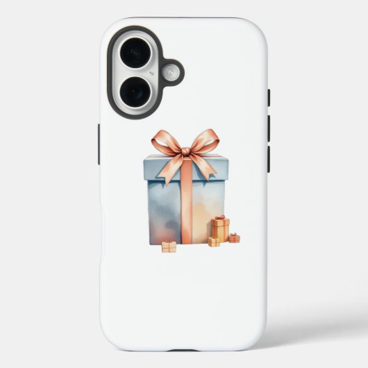 iPhone 16 Stoere Hoesje - Elegant Gift Box Design" (Achterkant)
