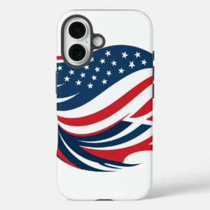iPhone 16 telefoonhoesje Amerikaanse vlag iPhone 16 Hoesje