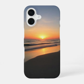 IPhone 16 zonsondergang strand telefoonhoesje Hoesje