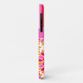 iPhone 1 Plus hoesje | Floral, Stripes | Roze Sina (Achterkant/links)