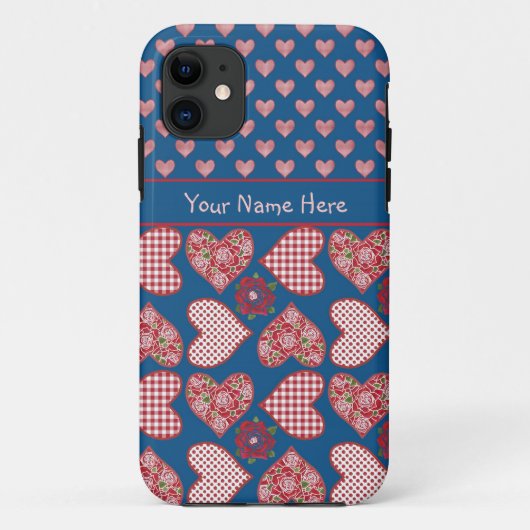 iPhone 5/5s Hoesje aan Personaliseren: hart en Roz (Achterkant)