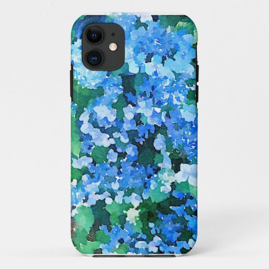 iPhone 5/5s Hoesje Hydrangea waterverf (Achterkant)