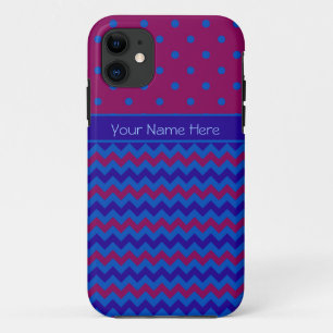 iPhone 5/5s Hoesje: Personaliseer Paarse Blauwe Ch 11 Hoesje