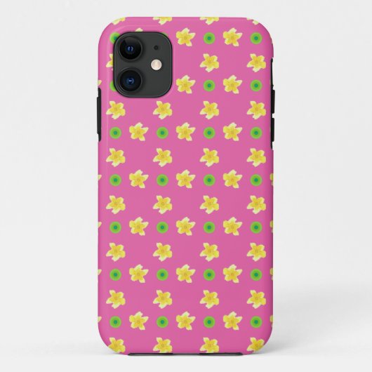 iPhone 5/5s Hoesje: Primroses, Polkas op Roze Case-Mate iPhone Case (Achterkant)