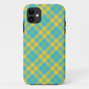 iPhone 5/5s Xtreme Hoesje: Blauw Geel Groen: Plaid Case-Mate iPhone Case