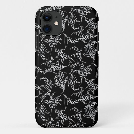 iPhone 5/5s Xtreme Hoesje Lilies-of-the-Valley Zwa (Achterkant)