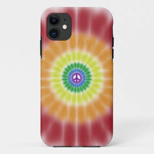 iPhone 5 Barely Daar Hoesje, Rainbow Peace Burst Case-Mate iPhone Case (Achterkant)