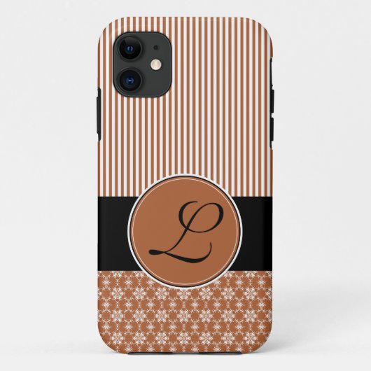 iPhone 5 Barely There Case Sjabloon Bruin Patroon (Achterkant)