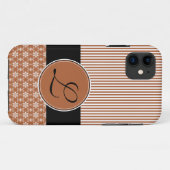 iPhone 5 Barely There Case Sjabloon Bruin Patroon (Achterkant (horizontaal))