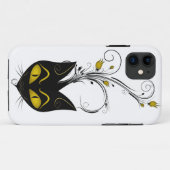 iPhone 5 Barely There Case Zwarte Kat Gele Bloem (Achterkant (horizontaal))
