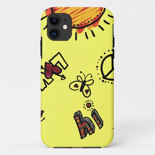 iPhone 5 Barely There ID Case, Zomer Doodles Case-Mate iPhone Case (Achterkant)