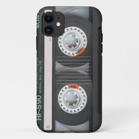 iPhone 5 Black Retro Cassette Hoesje Oude School 1 (Achterkant)