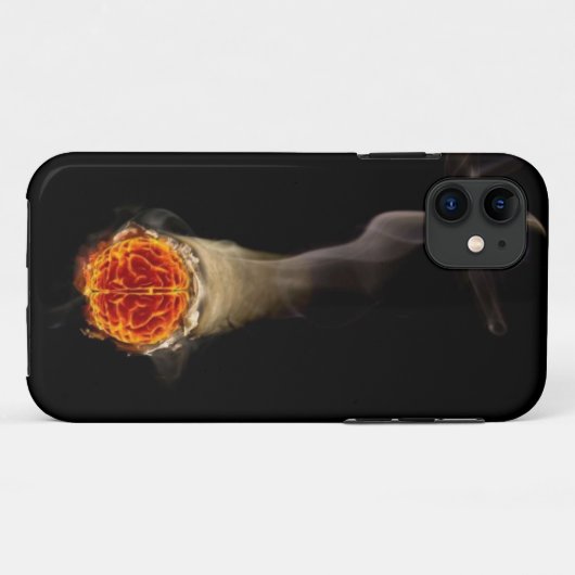 Iphone 5 Case Brain Smoke (Achterkant (horizontaal))