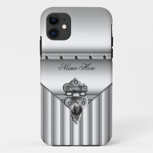 iPhone 5 Case-Mate Hoesje Grijs Look Slot (Achterkant)