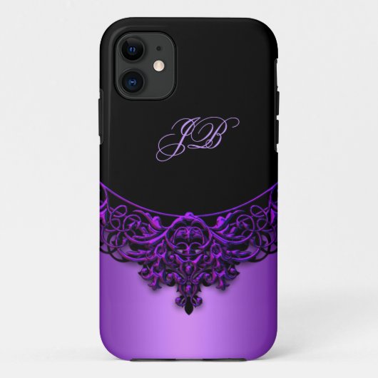 iPhone 5 Case-Mate Hoesje Paars Zwart (Achterkant)