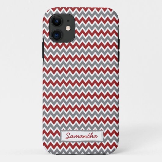 iPhone 5 Chevron Pattern Case-Mate Hoes (maroon) (Achterkant)
