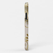 iPhone 5 Damast Karamel Crème Beige Goud Amber Case-Mate iPhone Case (Achterkant/rechts)