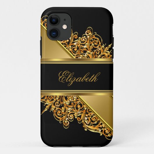 iPhone 5 Elegant Classy Gold Lace Case-Mate iPhone Case (Achterkant)