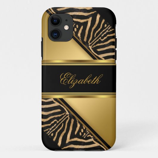 iPhone 5 Elegant Classy Gold Zebra Case-Mate iPhone Case (Achterkant)