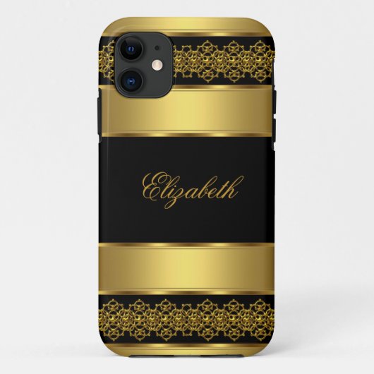 iPhone 5 Elegant Classy Gold Zwart Case-Mate iPhone Case (Achterkant)