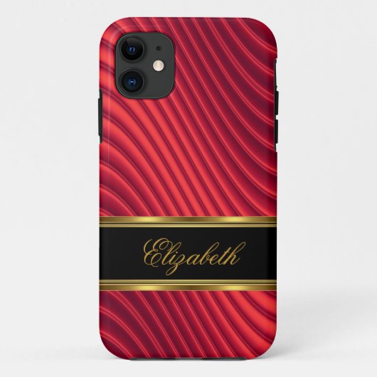 iPhone 5 Elegant Classy Rood Goud Zwart Case-Mate iPhone Case (Achterkant)