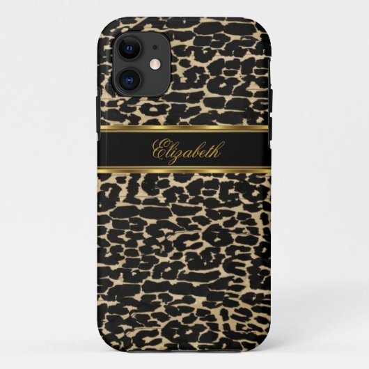 iPhone 5 Elegant Gold Animal Print Case-Mate iPhone Case (Achterkant)