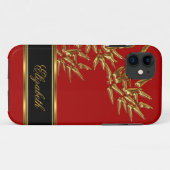 iPhone 5 Elegante Klasse Aziatische Bamboe Rood Go Case-Mate iPhone Case (Achterkant (horizontaal))