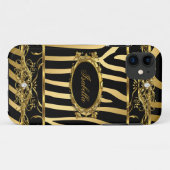 iPhone 5 Elegante Klasse Goud Zebra Zwart Case-Mate iPhone Case (Achterkant (horizontaal))