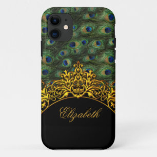 iPhone 5 Elegante Klasse Pauw Zwart Goud Case-Mate iPhone Case