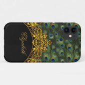 iPhone 5 Elegante Klasse Pauw Zwart Goud Case-Mate iPhone Case (Achterkant (horizontaal))