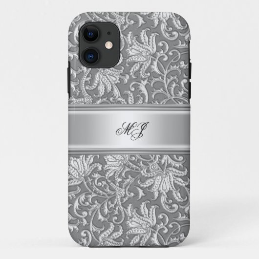 iPhone 5 Elegante Klasse Zilver Wit Case-Mate iPhone Case (Achterkant)