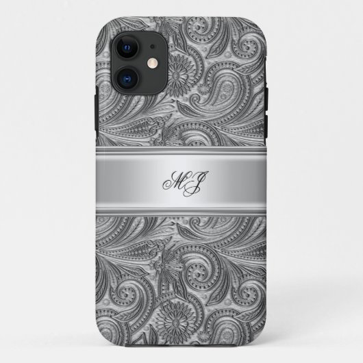 iPhone 5 Elegante Klasse Zilver Wit Case-Mate iPhone Case (Achterkant)