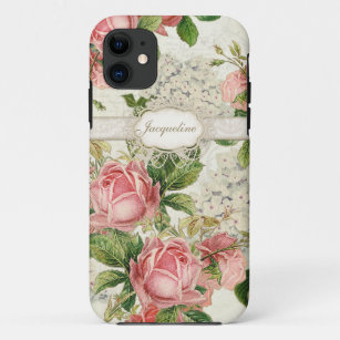 IPhone 5 -  Engels Roos Lace in Hydrangea iPhone 11 Hoesje