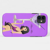 iPhone 5 Feest Meisje Zebra Martini Zwart Paars Case-Mate iPhone Case (Achterkant (horizontaal))