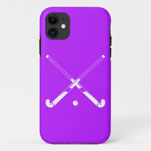 iPhone 5 Field Hockey Silhouette Paars 11 Hoesje