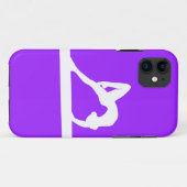 iPhone 5 Gymnast Silhouette White op Paars Case-Mate iPhone Case (Achterkant (horizontaal))