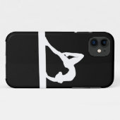 iPhone 5 Gymnast Silhouette White op zwart Case-Mate iPhone Case (Achterkant (horizontaal))