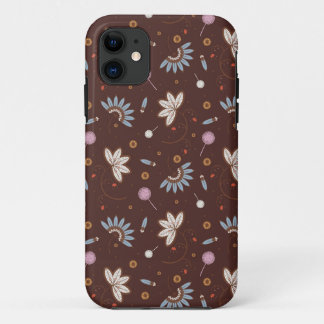 iPhone 5 hoesje - Bruine florale