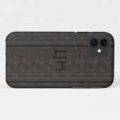 iPhone 5 Hoesje Bruine Suède Look (Achterkant (horizontaal))
