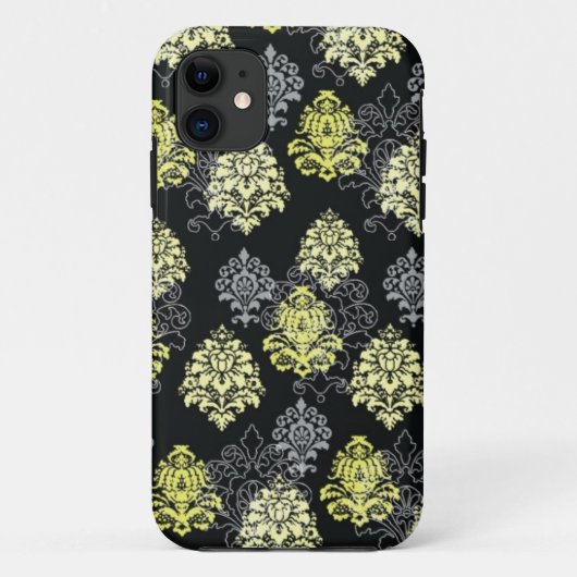 iPhone 5 hoesje-Citron en Black Damask Case-Mate iPhone Case (Achterkant)