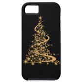 iPhone 5 Hoesje Glitzy Gold en Black (Achterkant)